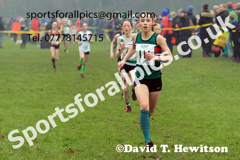 Girls Under-13s 2023 Northern Cross Country Champs., Witton Park, Blackburn. Photo: David T. Hewitson/Sports for All Pics